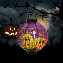 Lanterna di carta di Halloween a pile AAA