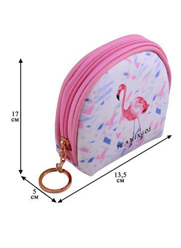 Kozmetik çantası Flamingo sulu boya (PU) (11х3) (PVC kutu)