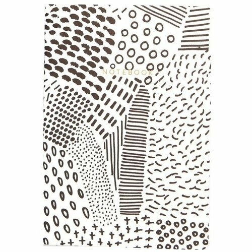 Unlined notepad # and # quot; Pattern strokes # and # quot; A6, 20 sheets; 10.5 x 15 centimeters