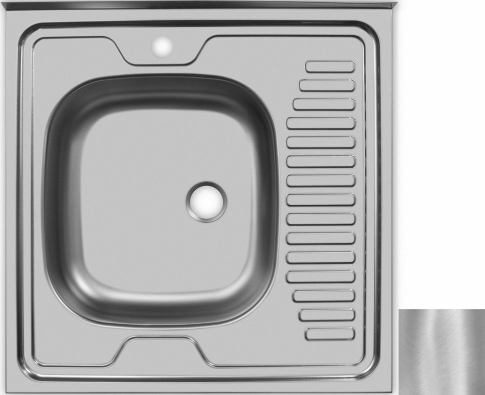 Kjøkkenvask børstet stål Ukinox Standard STD600.600 4C 0L-