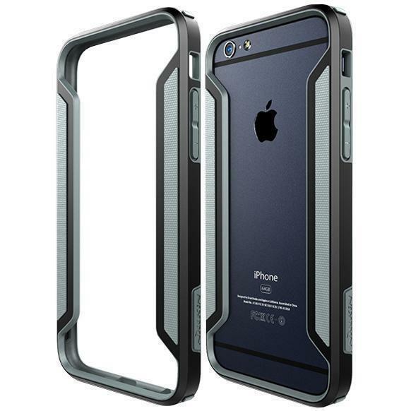 Nillkin Slim Border Series bumperhoes voor Apple iPhone 6/6S (plastic-rubber) (zwart/grijs)