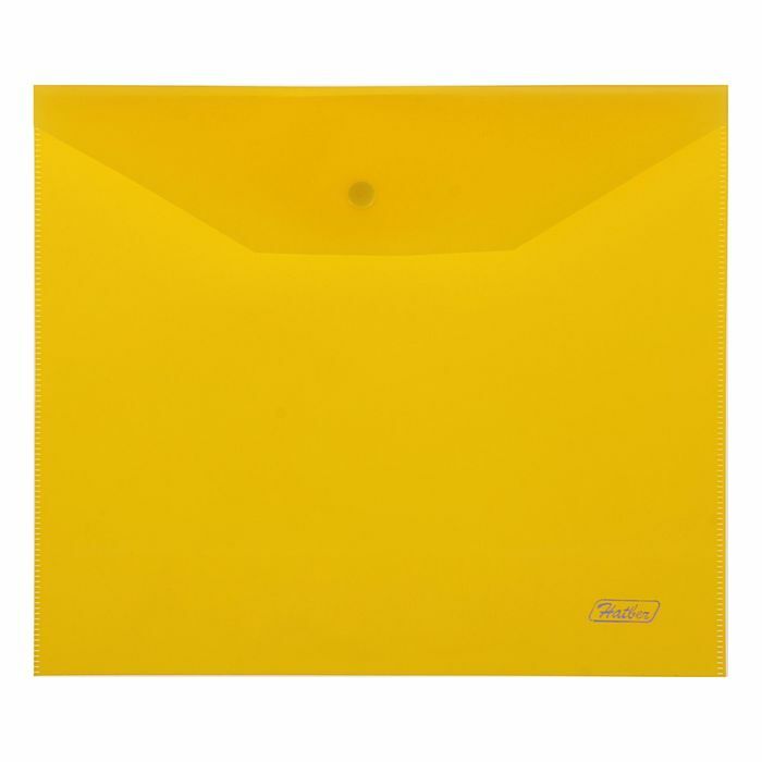 Složka na obálky s tlačítkem A5 180μm, žlutá