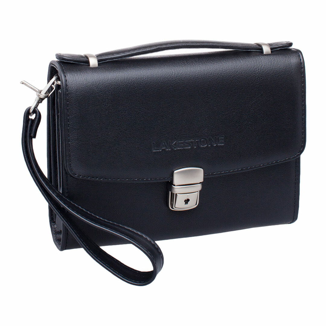  men's leather purse black LAKESTONE 932017