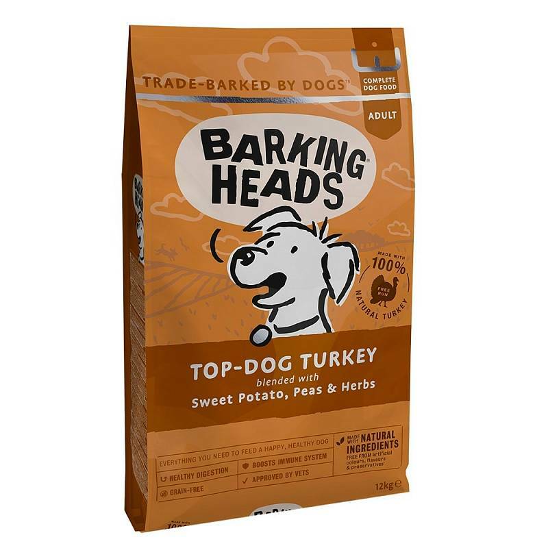 Barking Heads Turkey Delight Grain מזון יבש חינם לכלבים, הודו ובטטה, 6 ק" ג