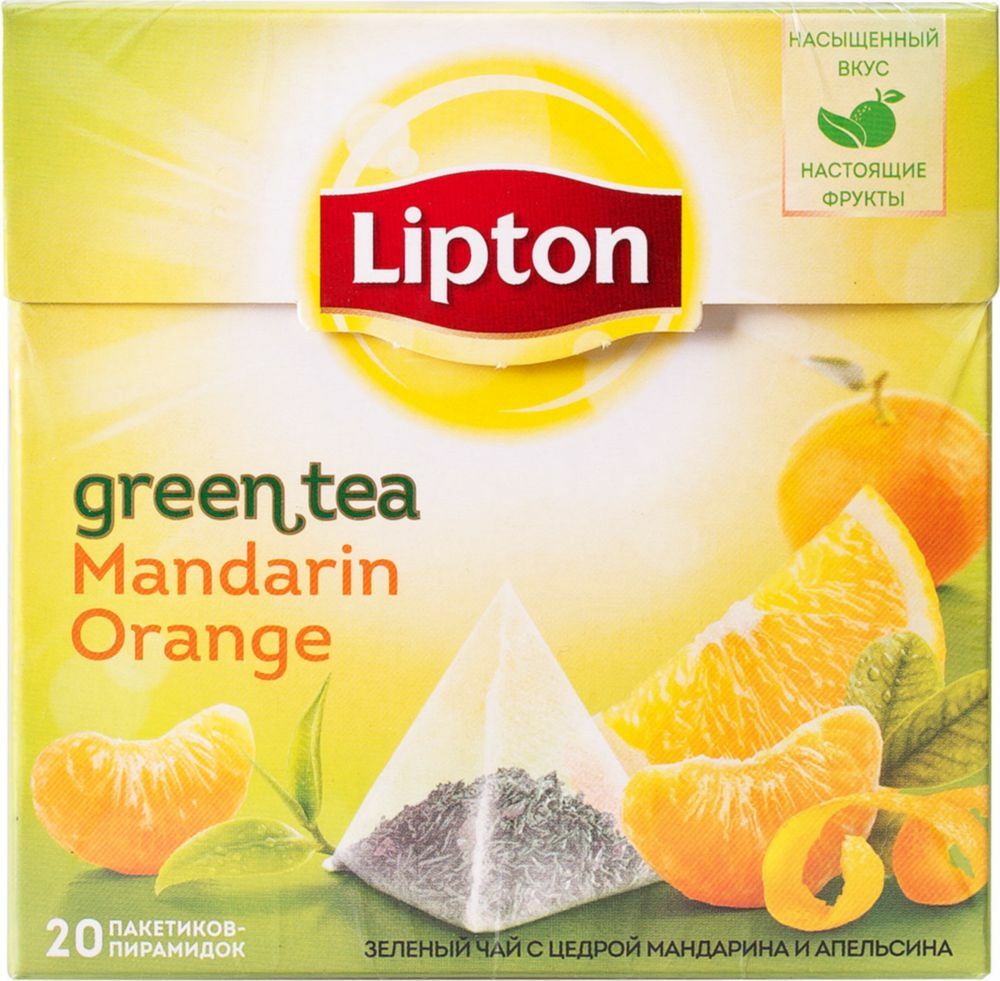 Lipton mandarijn groene thee 20 zakjes