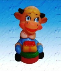 Vaca de juguete de goma