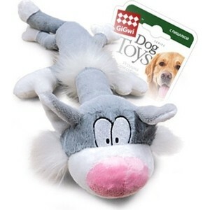 GiGwi Dog Toys Squeaker katt med en stor squeaker for hunder (75227)