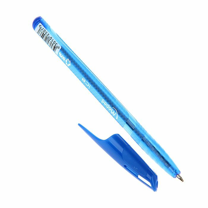 Lodīšu pildspalva Maped Green Ice uzpilde zila, mezgls 1,0 mm, trīsstūrveida, vienreizēja