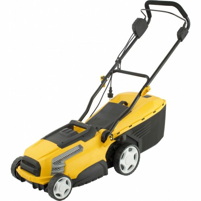 Electric lawn mower DENZEL GC-1500, 1500 W, width / height 36 cm / 20-70 mm, 40 l