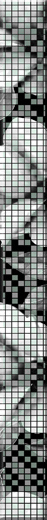 Keraamiset laatat Cersanit Black # ja # White Glass border black (BW7H231) 4x44