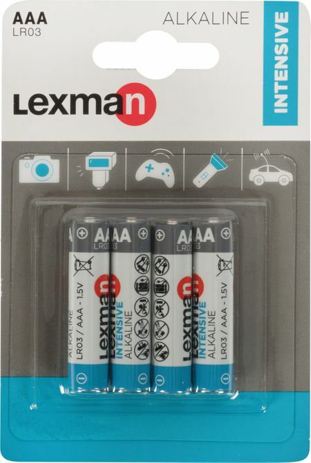Alkalická batéria Lexman AAA, 4 ks.