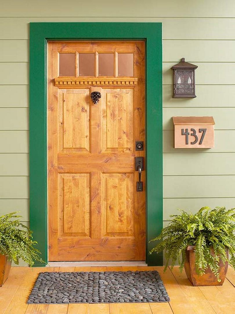 דלת כניסה מעץ חד כנף