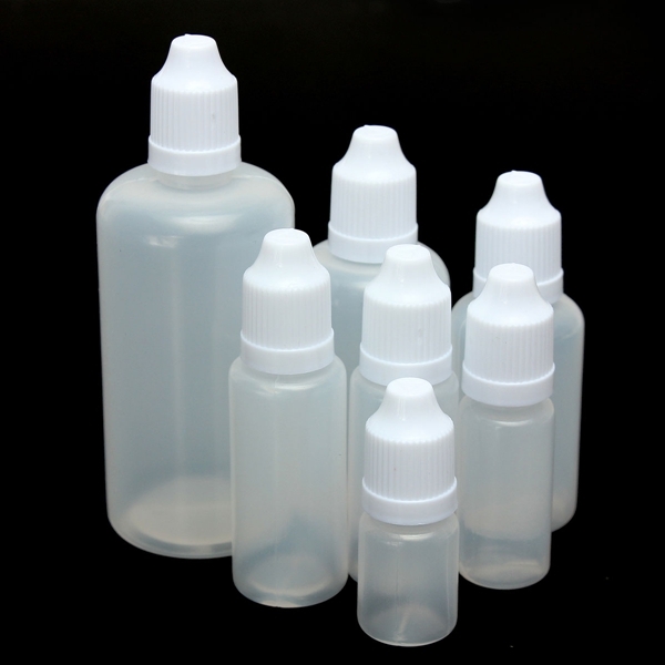 5-100 ml kusů prázdných plastových lahví s kapátkem s výtěžkem očí