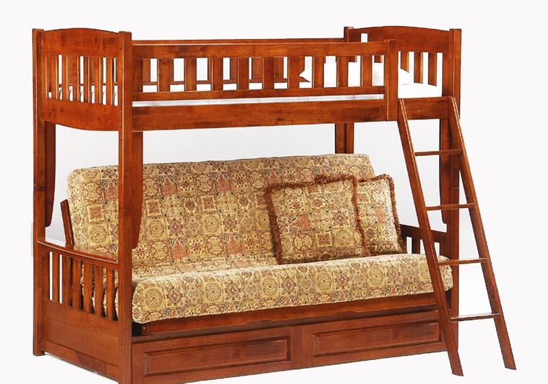 Modello letto in legno naturale