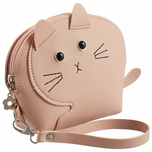 Cosmetic bag with zipper Cat with a ball (PU) (18? 14) (PVC box) (12-11592-ZY-30)