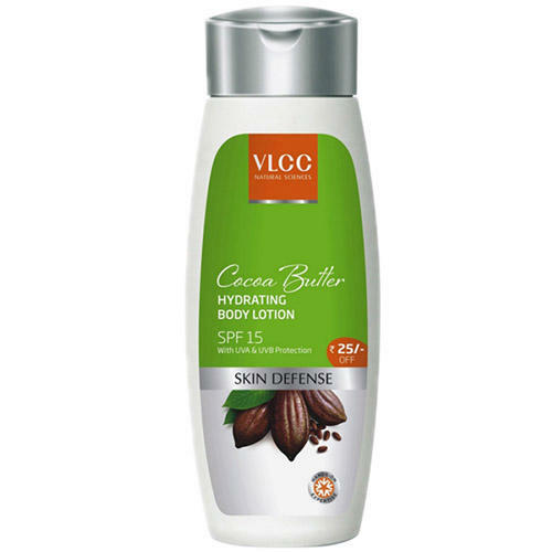 Feuchtigkeitsspendende Körperlotion Kakaobutter SPF15, 200 ml (VLCC, Hautpflege)