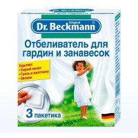 Bleichmittel für Gardinen und Gardinen Dr. Beckmann, 3 Stück à 40 Gramm