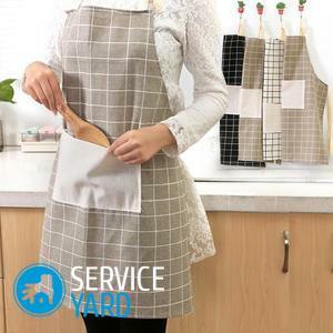 How to sew an apron from a man's shirt?
