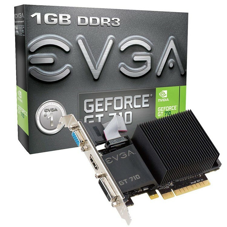 GeForce 710 ir viena no pieejamākajām videokartēm, turklāt ir absolūti klusas modifikācijas ar pasīvo dzesēšanu