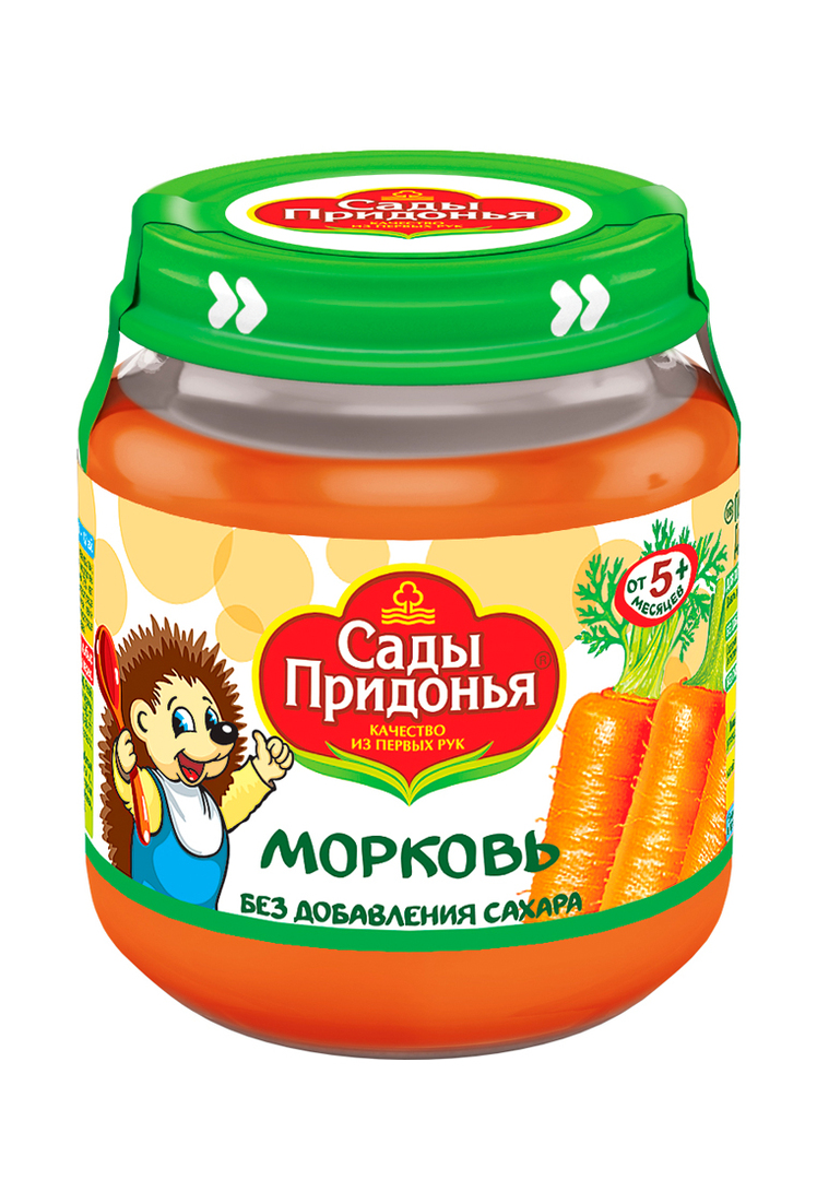 Vihannessose hedelmätarhojen pohja porkkanat ilman sokeria 5 kk, 120g Sady Pridonya