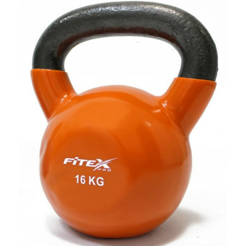 Kettlebell, ovit v vinil, 16 kg Fitex Pro FTX2201-16