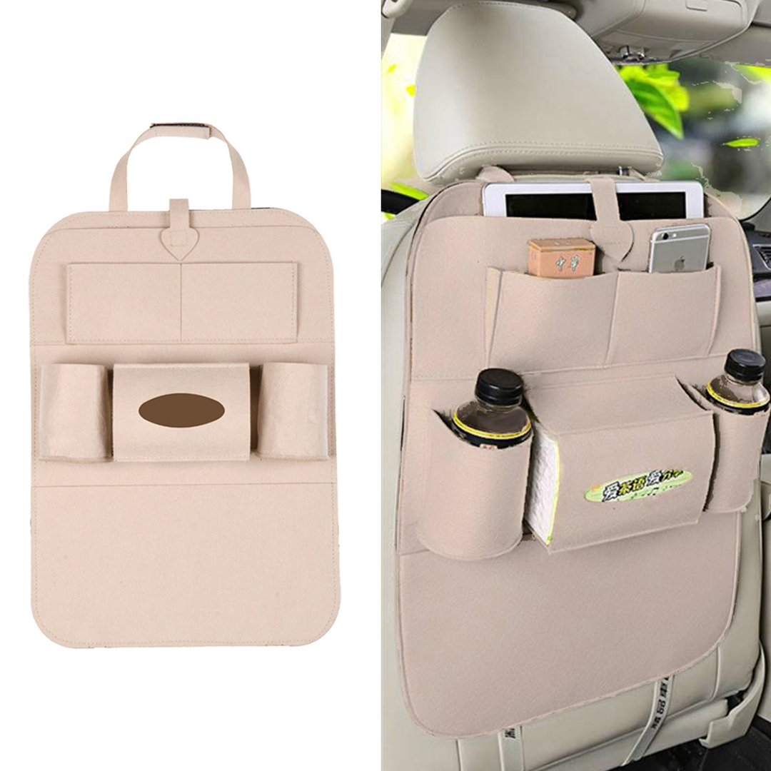 Nem szőtt autóülés ülés rendbetétele tároló táska lógó szervező zseb fedél kupa palack telefon tartó szabadban