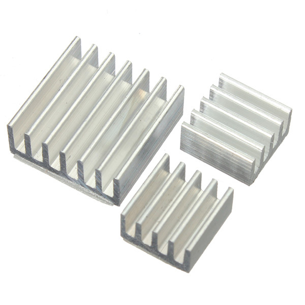 Kit 3pcs selbstklebender Aluminium-Kühlerkühler zum Kühlen von Himbeer-Pi