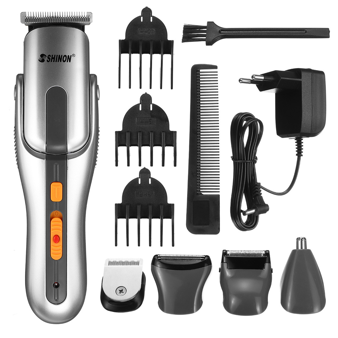 In 1 Men Haircut Set with Beard Trimmer Nose Body Hair Rechargeable Shaver Razor Electric Hair Trimmer