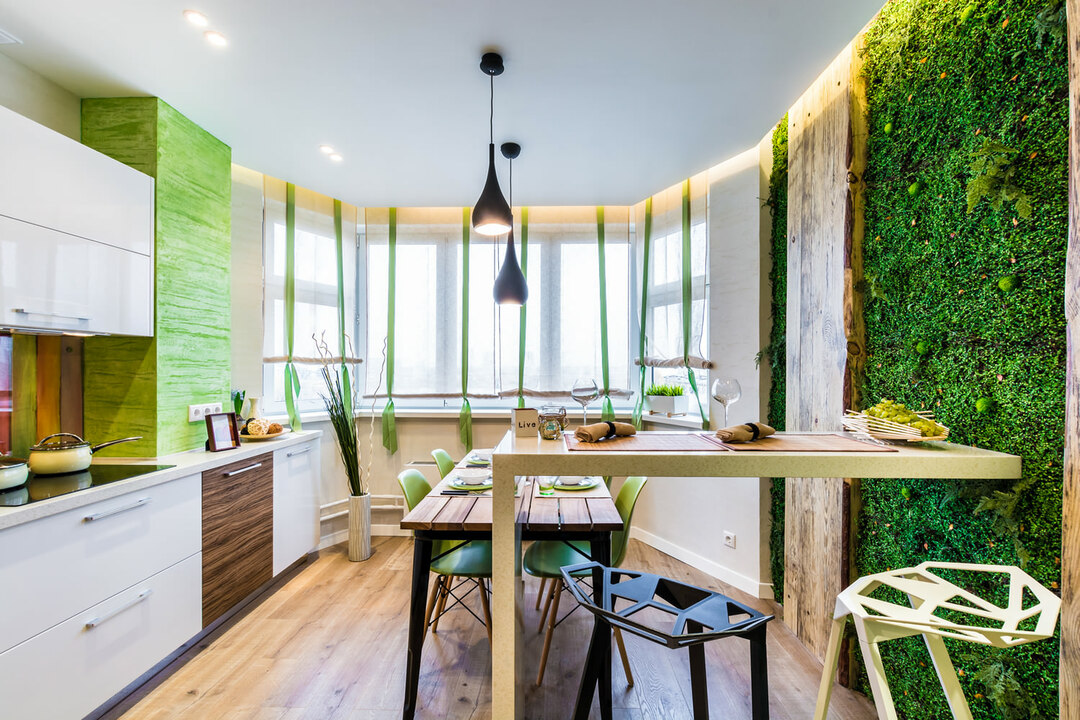 Cozinha moderna em estilo ecológico