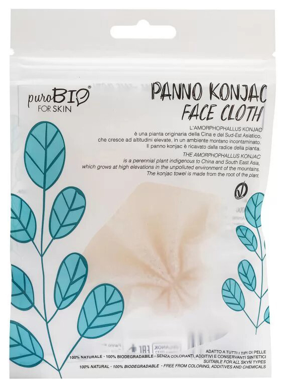 Sponge for washing PuroBio Panno Konjac Face Cloth