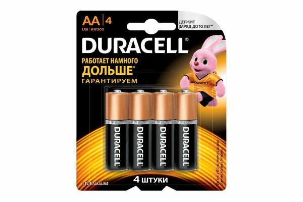 Prstové baterie Duracell AA / LR6 4 ks