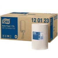Tork Universal Basic Mini Rollo de papel de limpieza de una capa, blanco (120 m)