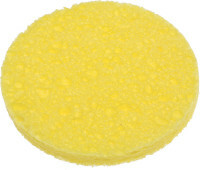 Esponja de remoção de maquiagem Dewal Beauty, amarela, 85x85x10 mm, 2 peças
