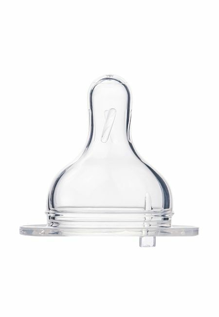 EasyStart silikone flaske nippel med bred mund, 1 stk. CANPOL babyer med hurtig gennemstrømning