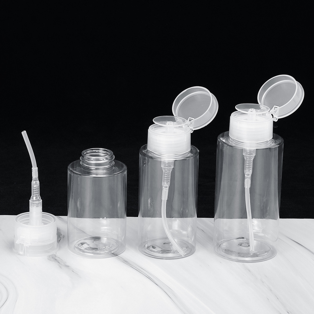 ML Tragbare Nagellack-Make-up-Kunststoffpresse Nagellackentferner Pumpflasche Dispenser Pumpe Leere Flaschen