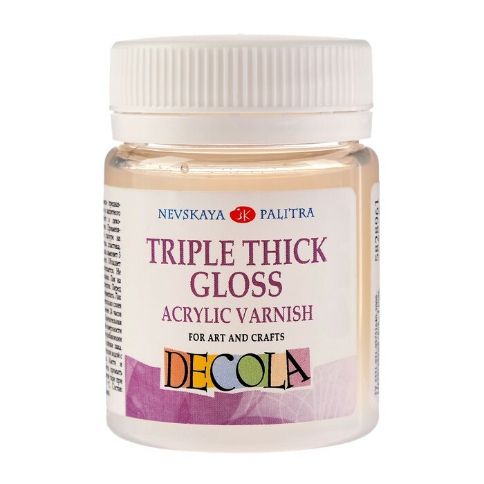 Verniz acrílico Decola, à base de água, " Triplo brilho", 50 ml