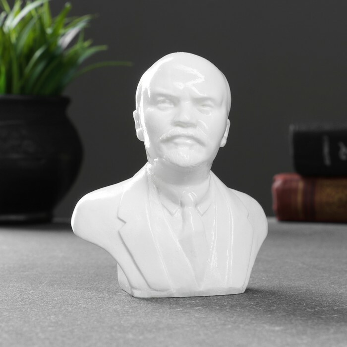 Busto Lenin, bianco 9x8.5x5