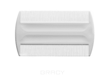 מסרק פלסטיק לבן עם שיניים עדינות 00443