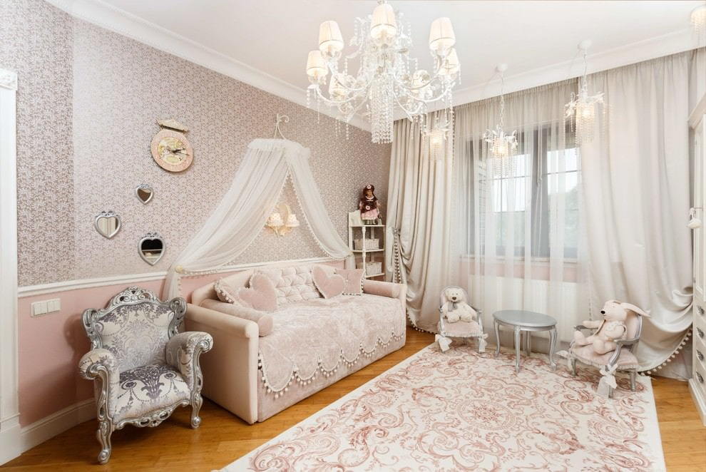 Lighting child's room in classic style