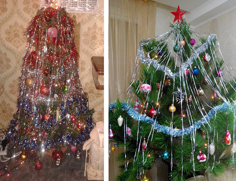 Che bello decorare un albero di Natale per la casa: foto di soluzioni interessanti per un interno festivo nel 2020