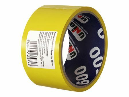 Žlutá balicí páska UNIBOB 600 48 mm x 24 m, článek 55750