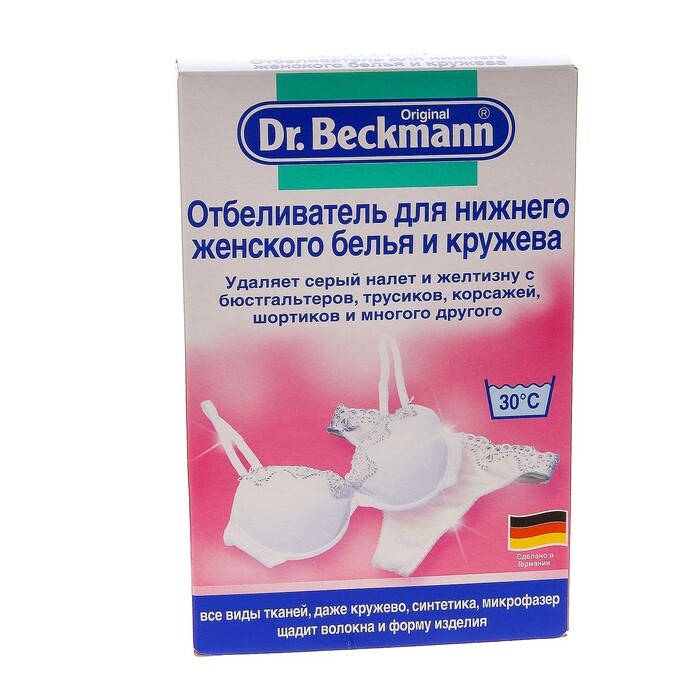 Blegemiddel Dr. Beckmann til undertøj, blonder, 2 stk. X 75 gr