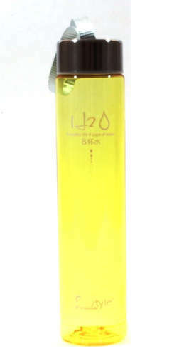 Souvenir, frasco transparente de cor H2O com cordão para mão, 280ml, plástico 12-07665-8253