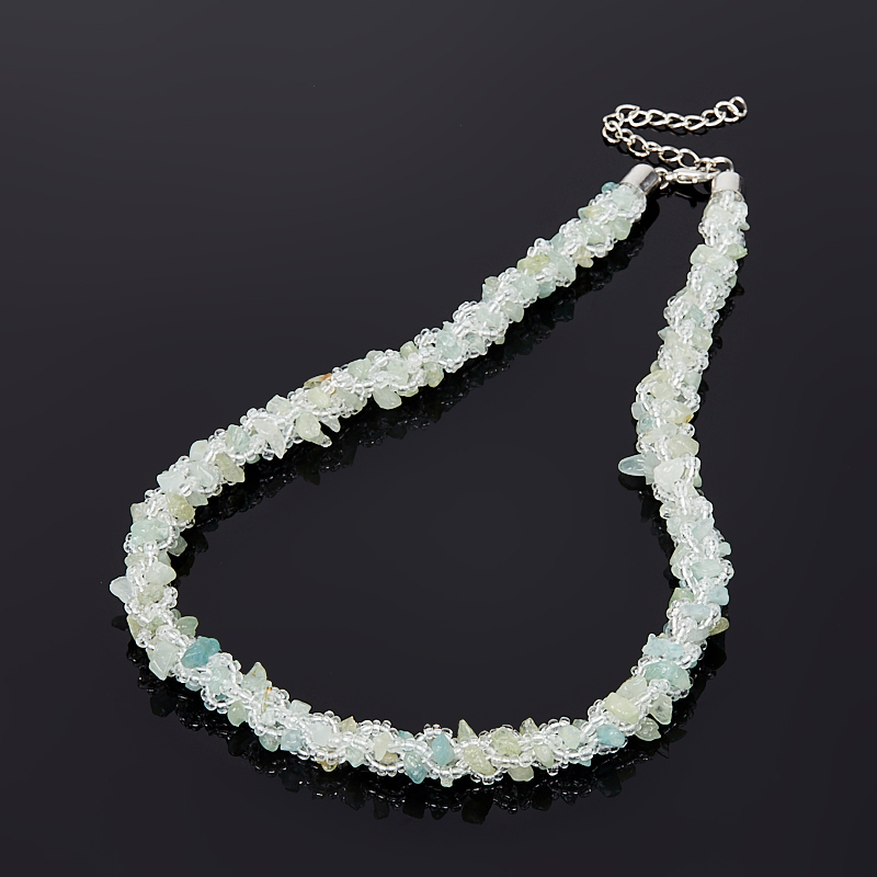 Perlas de aguamarina (bij. aleación) (arnés) 44 cm (+7 cm)