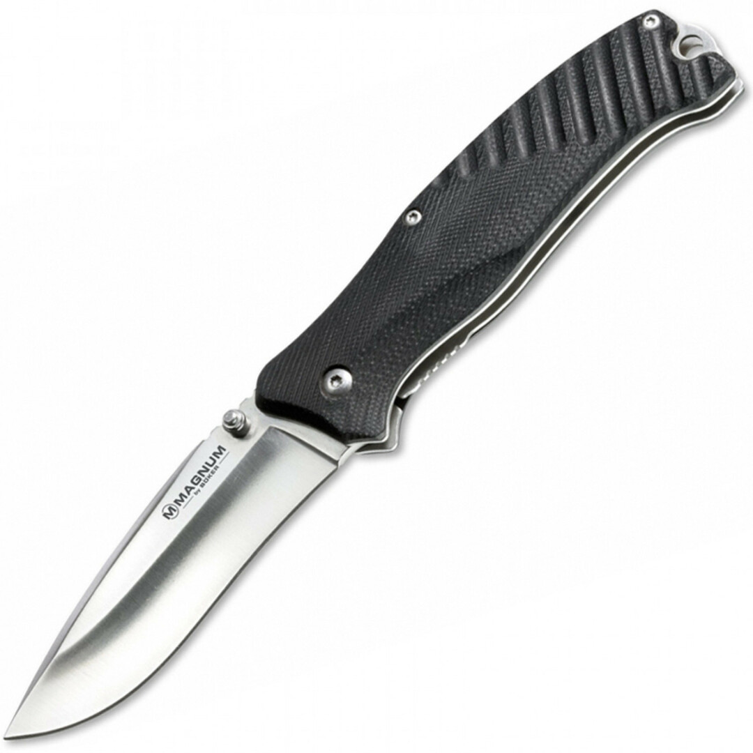 Folding knife Magnum Buddy - Boker 01MB156, steel 440A Satin Plain, G-10 fiberglass handle