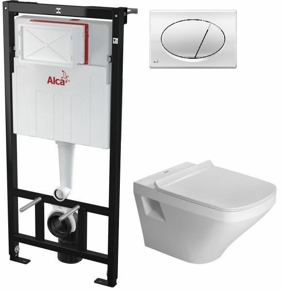 Sienas tualetes komplekts Duravit Durastyle 2536090000 + 0063790000 + uzstādīšanas sistēma AlcaPlast AM101 / 11203: 1 RUSSETM71
