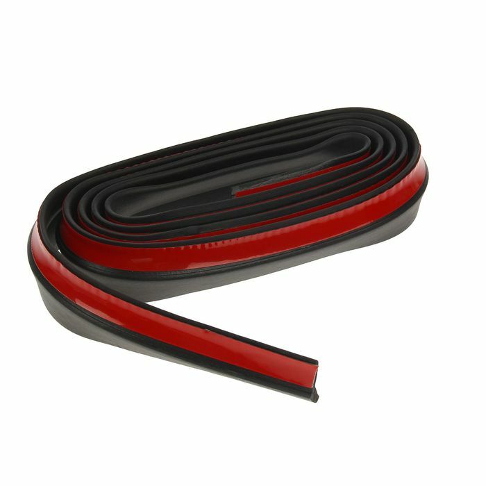 Protective tape for bumper skirt, black, length 2.5 m, height 5 cm,