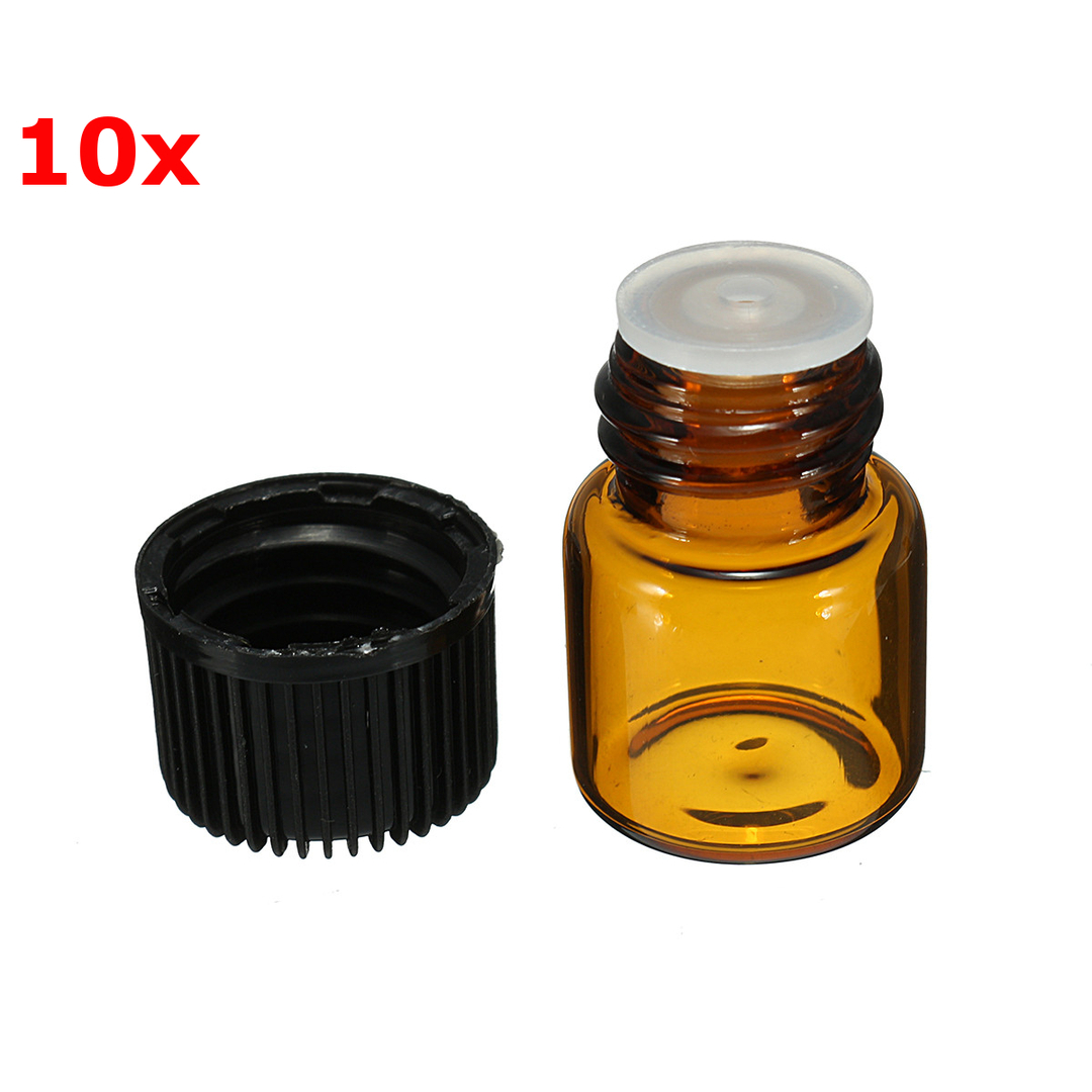 Pcs Small Amber Glass Bottles for Essential Parfum 1ml