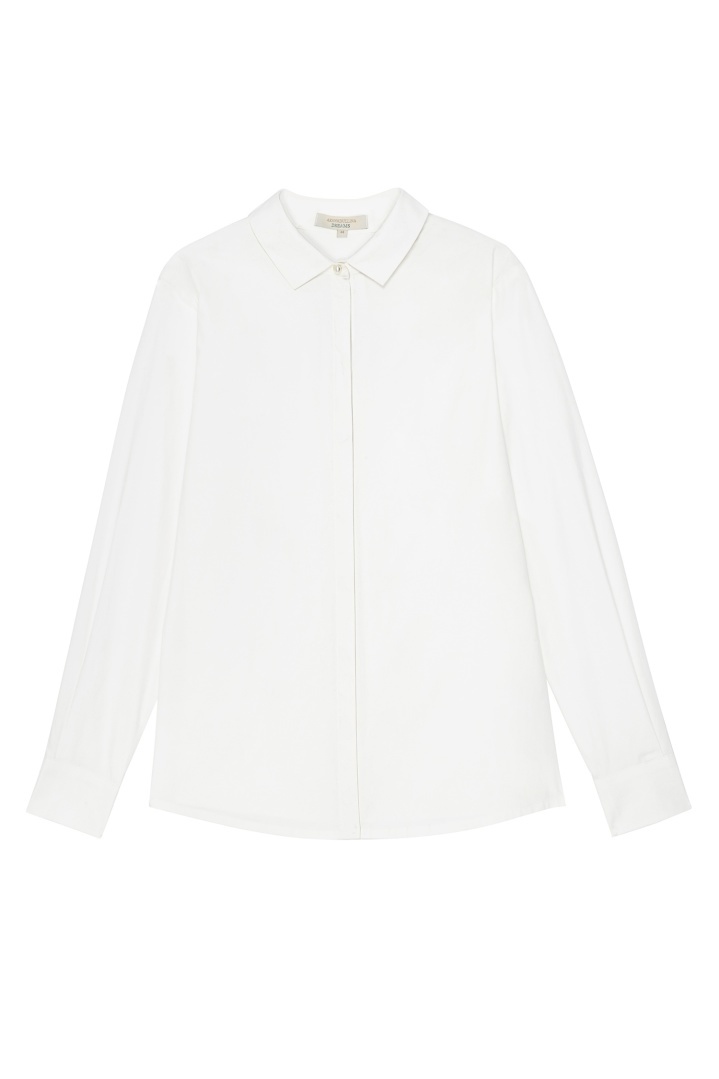 Witte blouse met blinde sluiting