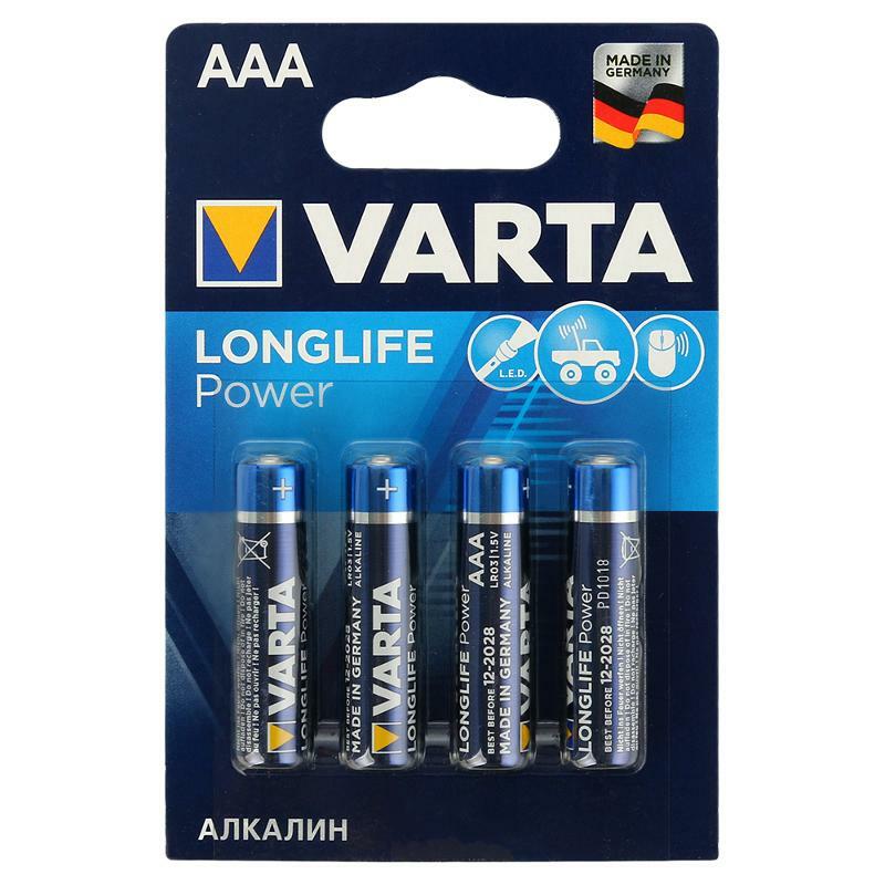 סוללה VARTA אנרגיה גבוהה / Longlife Power LR03 / AAA 4 יח '